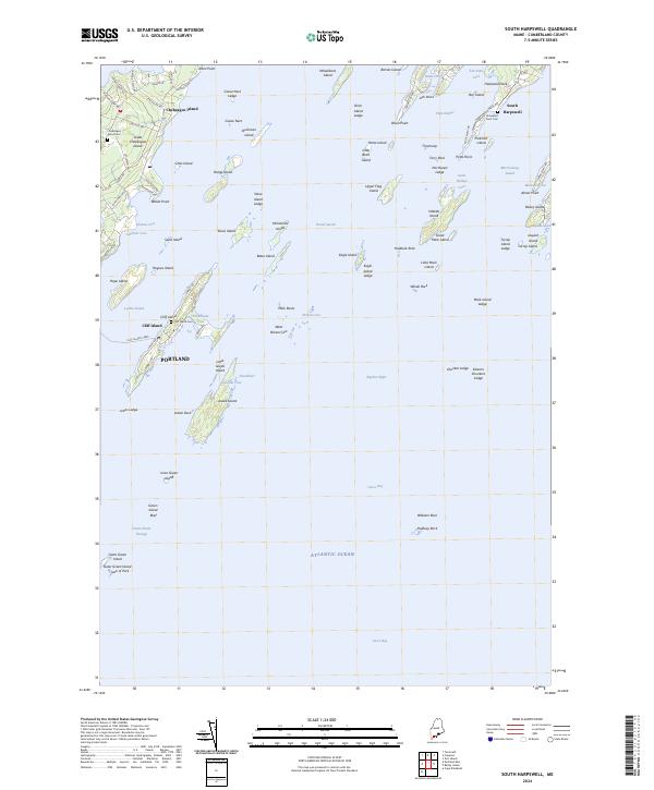 US Topo 7.5-minute map for South Harpswell ME