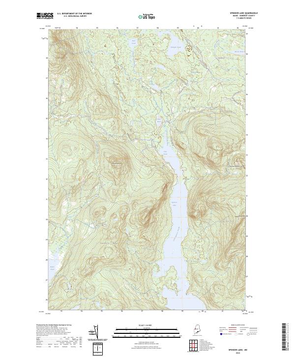 US Topo 7.5-minute map for Spencer Lake ME