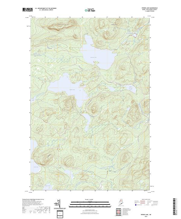 US Topo 7.5-minute map for Spider Lake ME