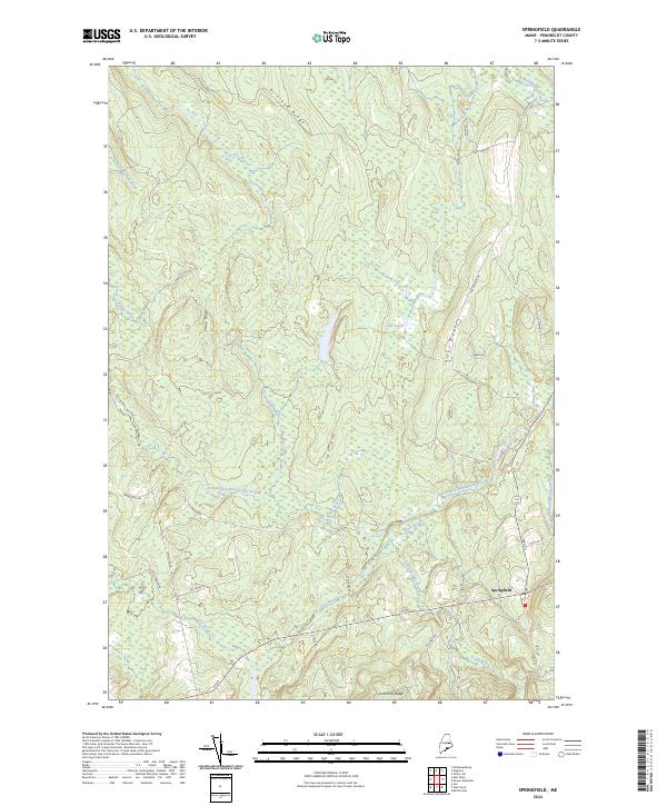 US Topo 7.5-minute map for Springfield ME