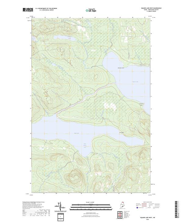 US Topo 7.5-minute map for Square Lake West ME