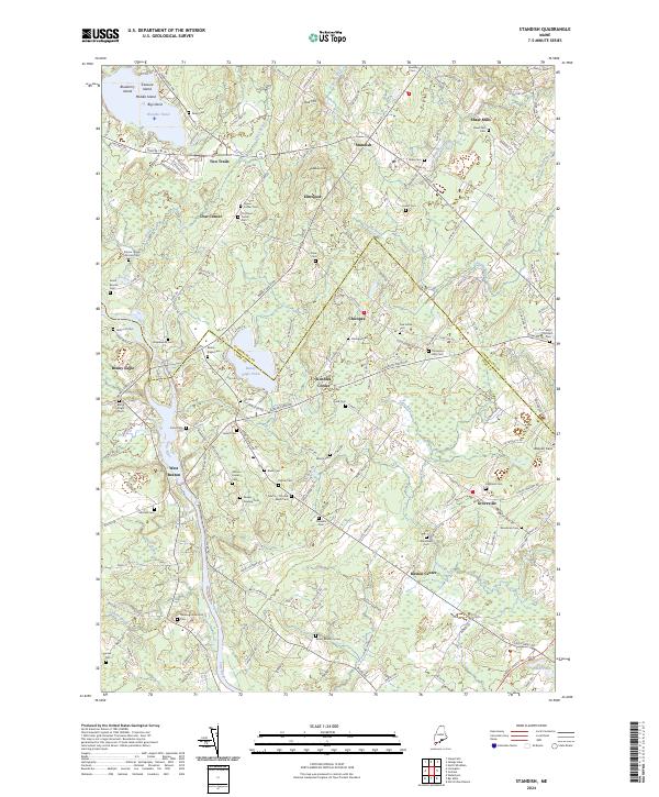 US Topo 7.5-minute map for Standish ME