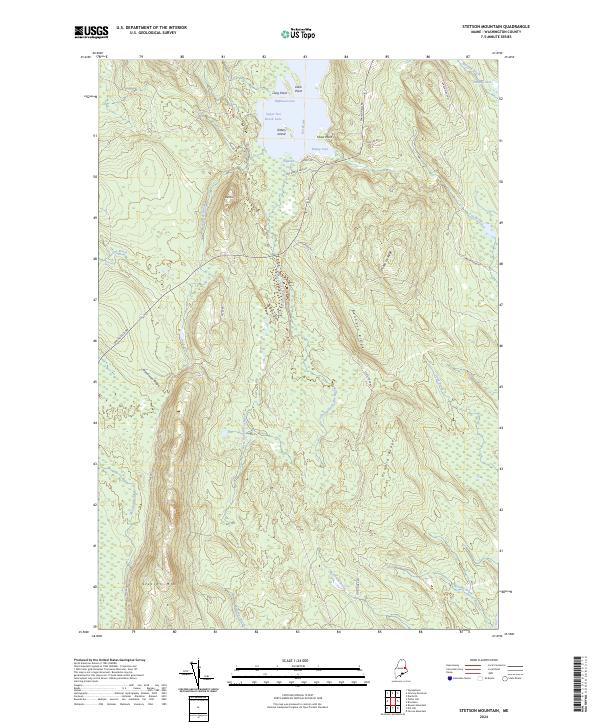 US Topo 7.5-minute map for Stetson Mountain ME