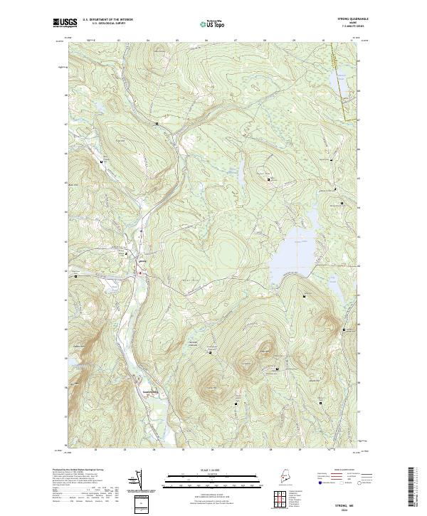 US Topo 7.5-minute map for Strong ME