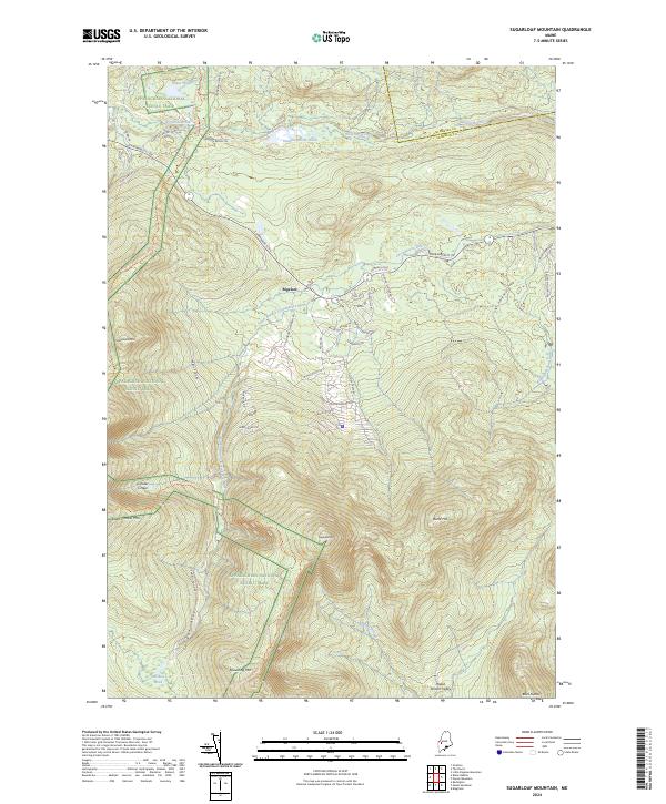 US Topo 7.5-minute map for Sugarloaf Mountain ME