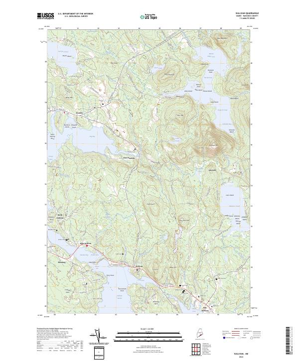 US Topo 7.5-minute map for Sullivan ME