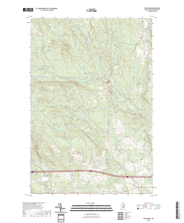 US Topo 7.5-minute map for Twin Brook ME