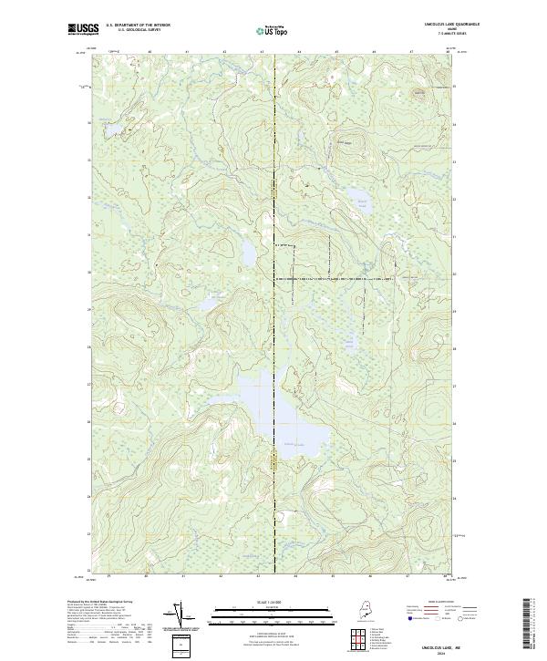 US Topo 7.5-minute map for Umcolcus Lake ME