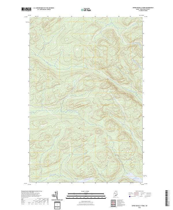 US Topo 7.5-minute map for Upper McNally Pond ME