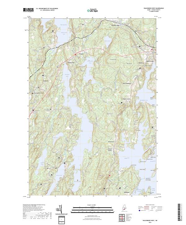 US Topo 7.5-minute map for Waldoboro West ME