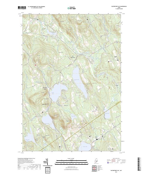 US Topo 7.5-minute map for Waterford Flat ME