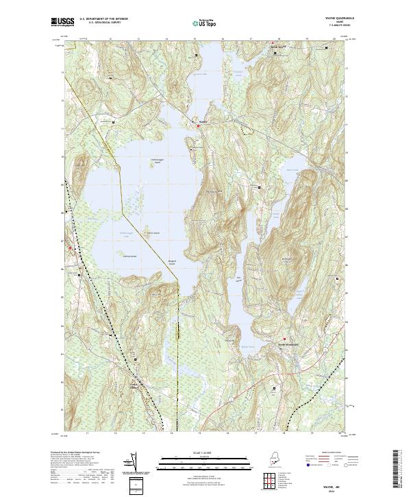 US Topo 7.5-minute map for Wayne ME