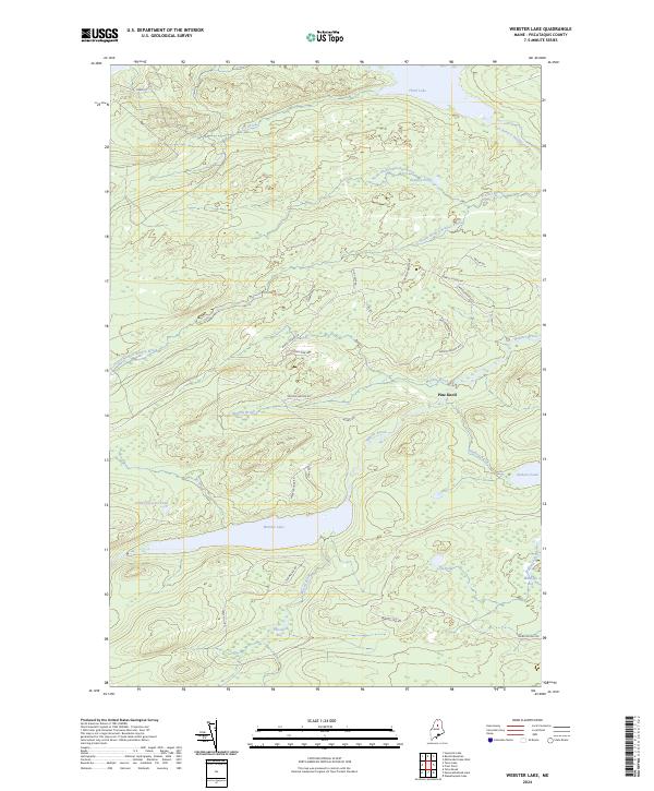 US Topo 7.5-minute map for Webster Lake ME