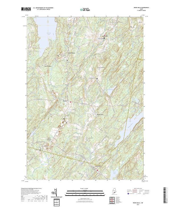 US Topo 7.5-minute map for Weeks Mills ME