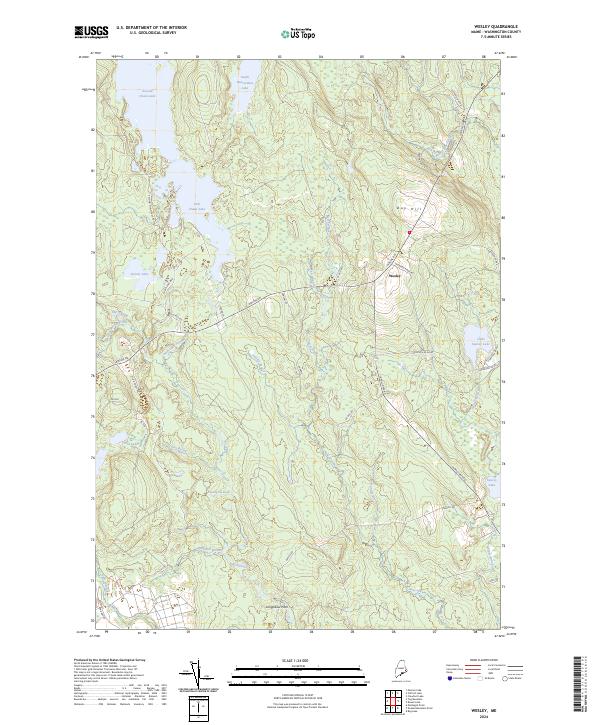 US Topo 7.5-minute map for Wesley ME