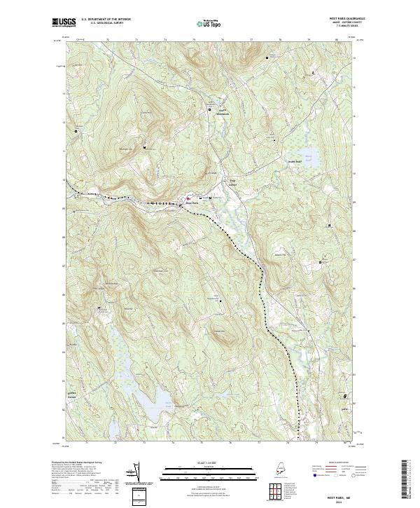 US Topo 7.5-minute map for West Paris ME