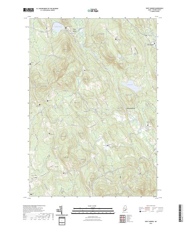 US Topo 7.5-minute map for West Sumner ME