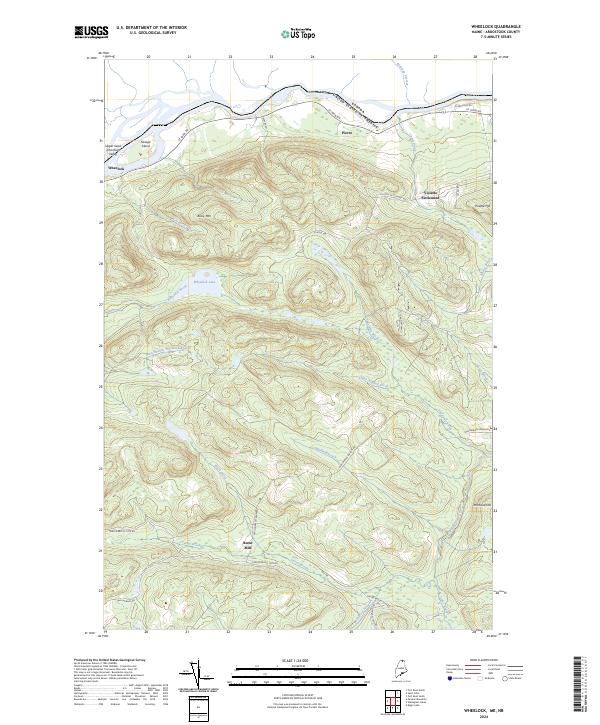 US Topo 7.5-minute map for Wheelock MENB