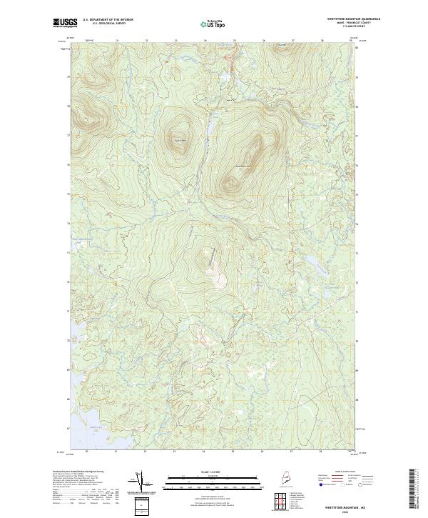 US Topo 7.5-minute map for Whetstone Mountain ME