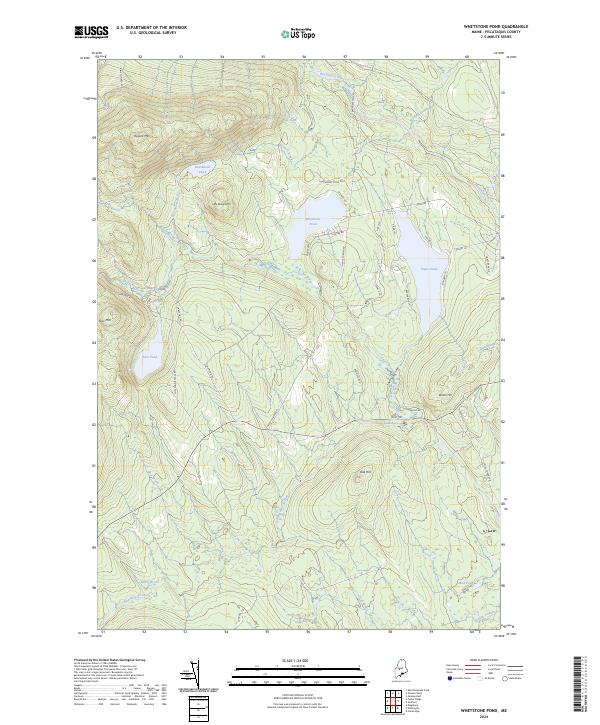 US Topo 7.5-minute map for Whetstone Pond ME