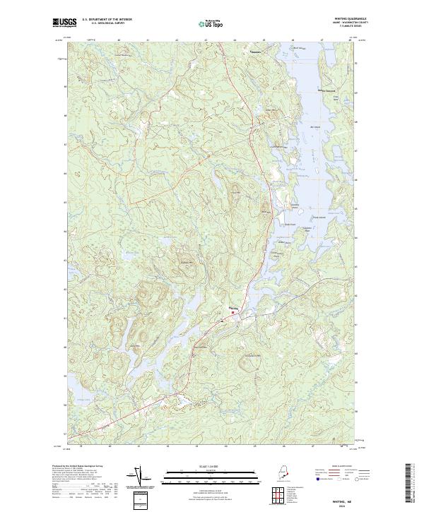 US Topo 7.5-minute map for Whiting ME