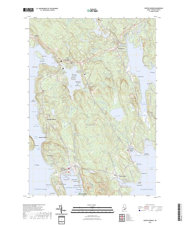 US Topo 7.5-minute map for Winter Harbor ME