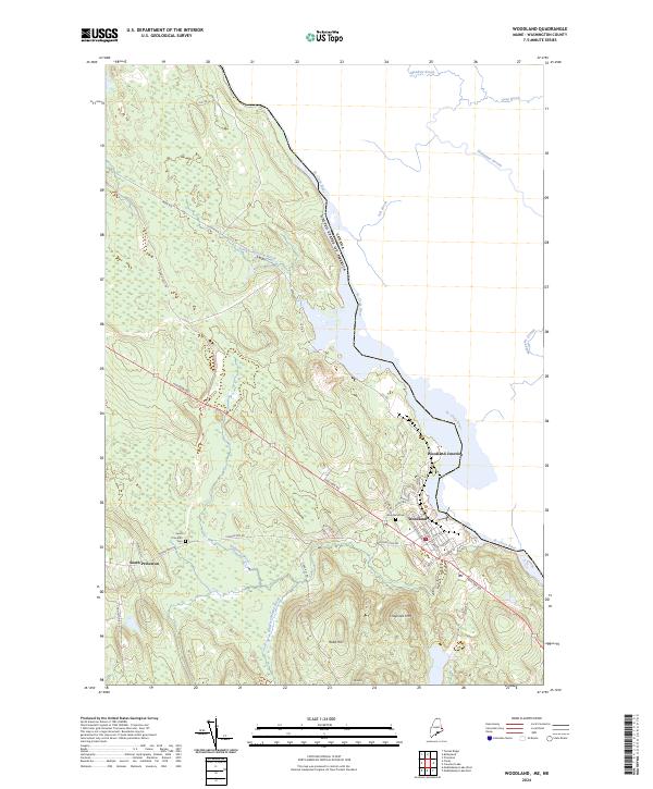 US Topo 7.5-minute map for Woodland MENB