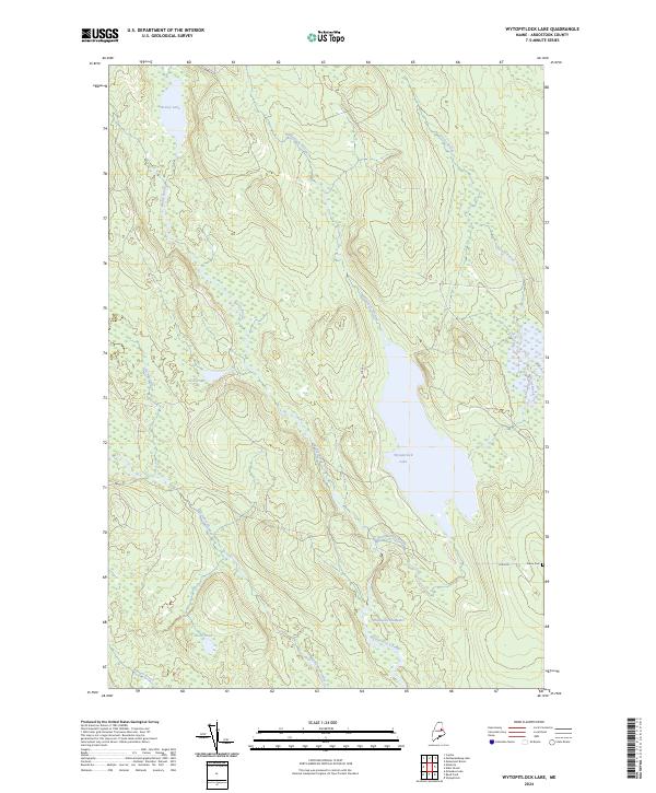 US Topo 7.5-minute map for Wytopitlock Lake ME