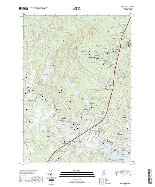 US Topo 7.5-minute map for York Harbor ME