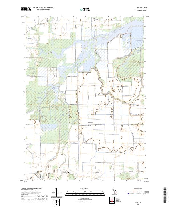 US Topo 7.5-minute map for Alicia MI