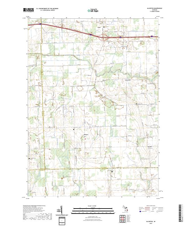 US Topo 7.5-minute map for Allenton MI