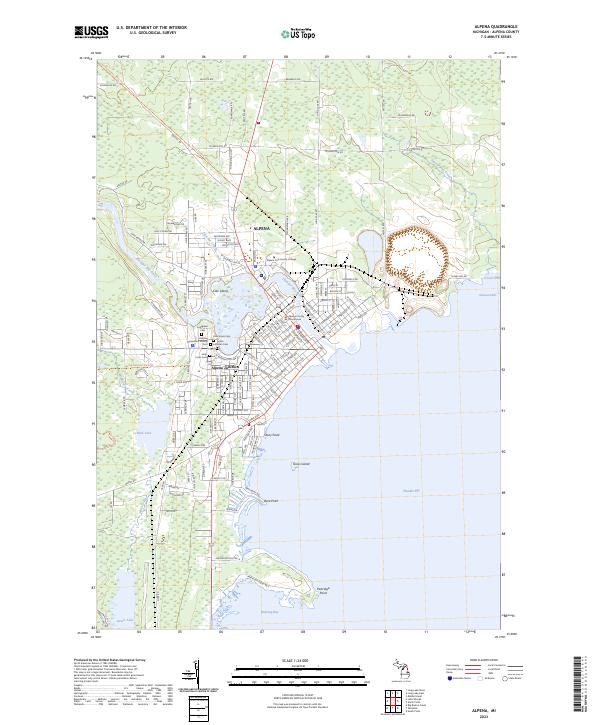 US Topo 7.5-minute map for Alpena MI