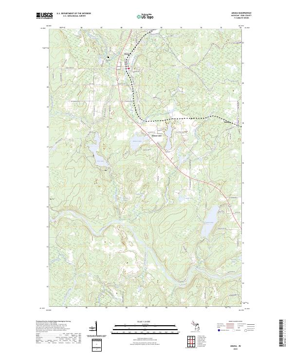 US Topo 7.5-minute map for Amasa MI