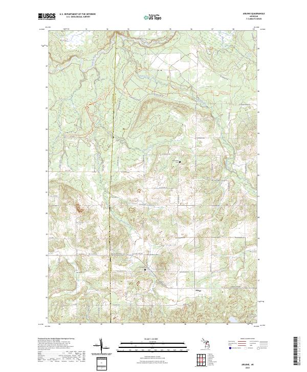 US Topo 7.5-minute map for Arlene MI