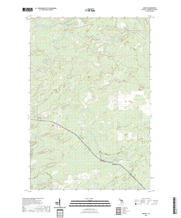 US Topo 7.5-minute map for Arnold MI