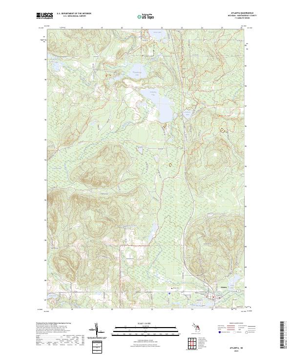 US Topo 7.5-minute map for Atlanta MI