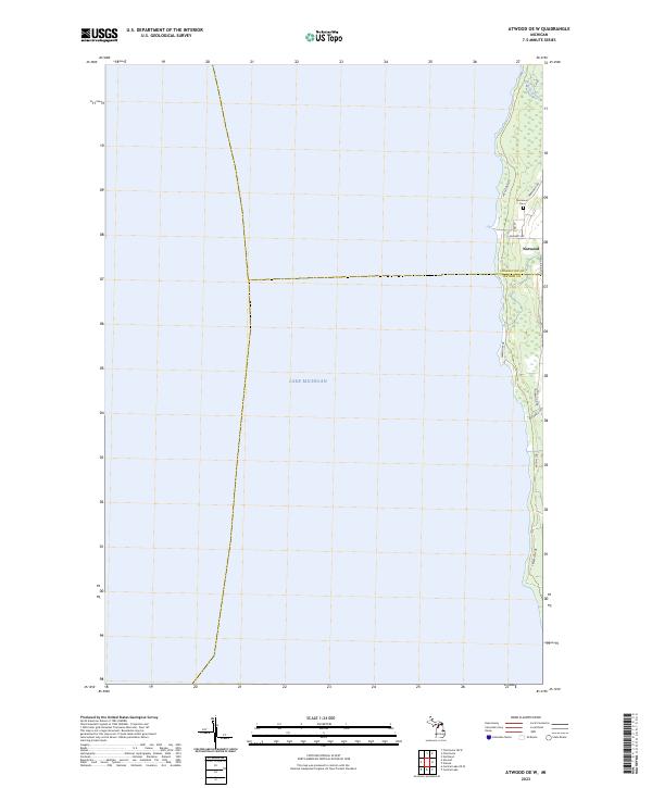 US Topo 7.5-minute map for Atwood OE W MI