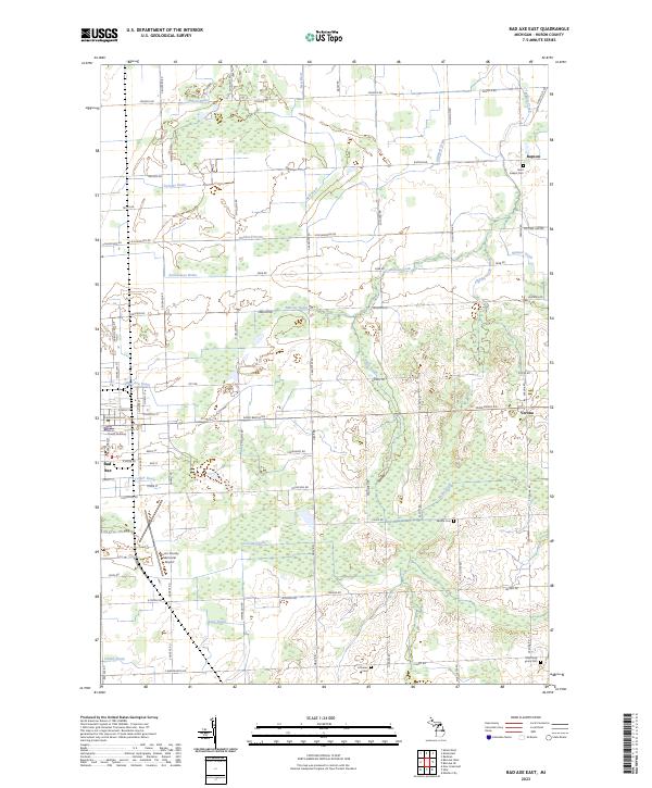 US Topo 7.5-minute map for Bad Axe East MI