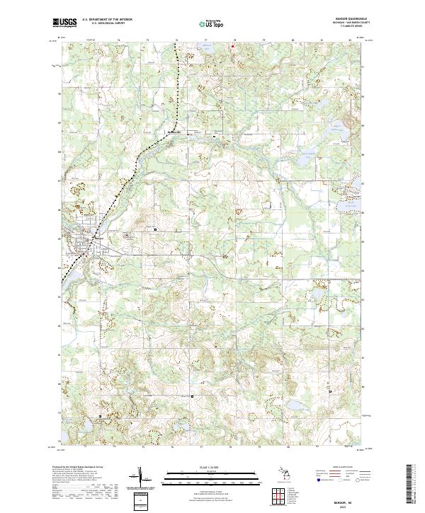 US Topo 7.5-minute map for Bangor MI