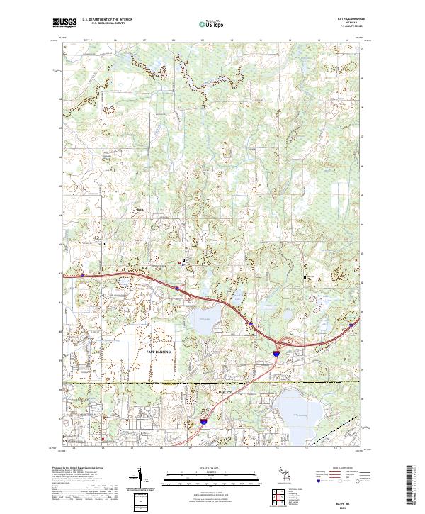 US Topo 7.5-minute map for Bath MI