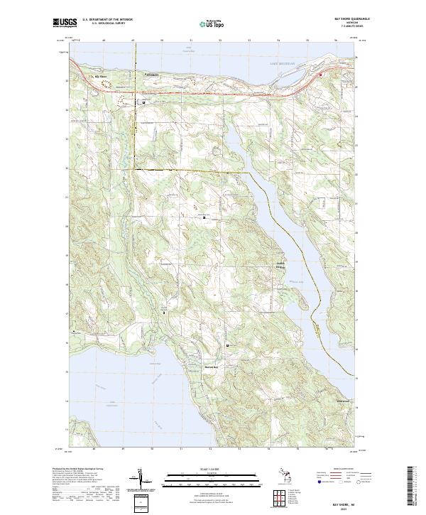 US Topo 7.5-minute map for Bay Shore MI