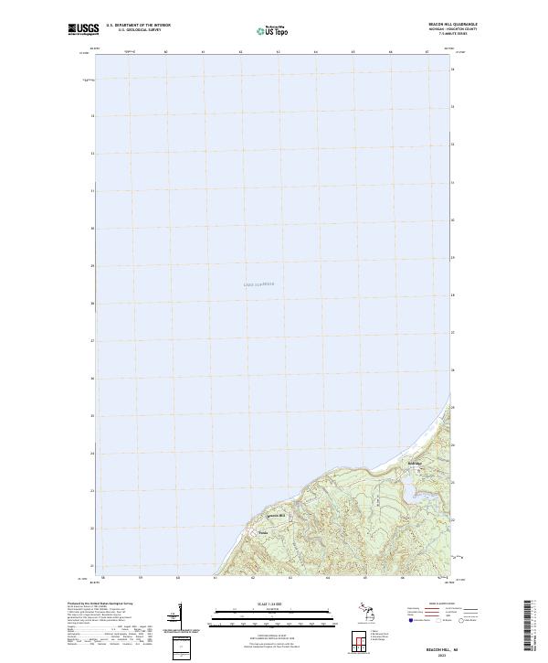 US Topo 7.5-minute map for Beacon Hill MI