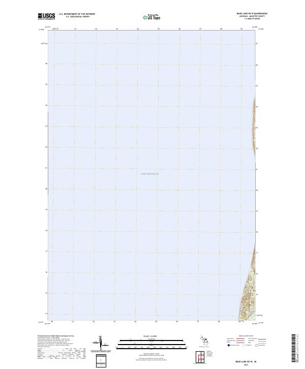 US Topo 7.5-minute map for Bear Lake OE W MI