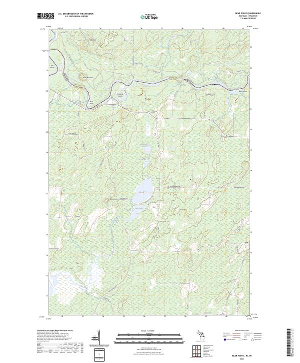 US Topo 7.5-minute map for Bear Point MIWI