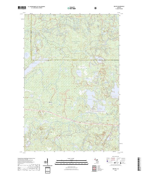 US Topo 7.5-minute map for Beaton MI