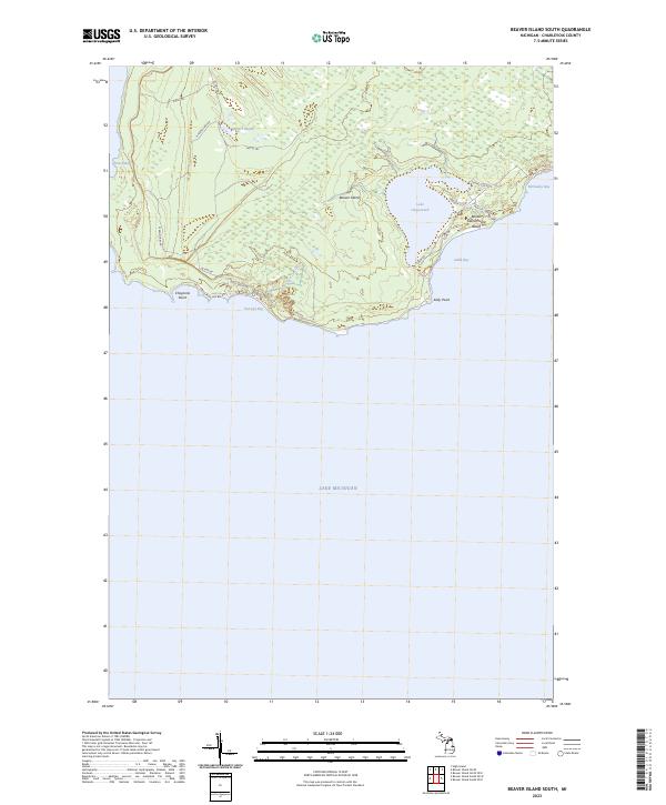 US Topo 7.5-minute map for Beaver Island South MI