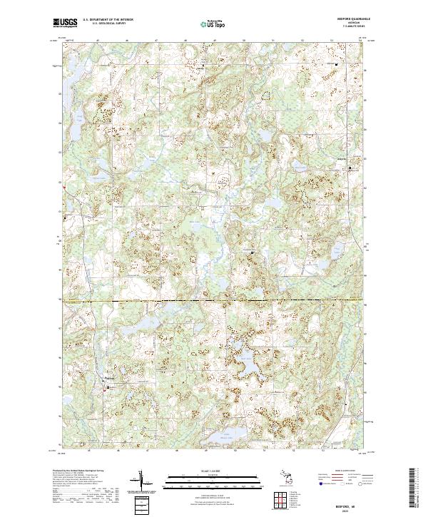 US Topo 7.5-minute map for Bedford MI