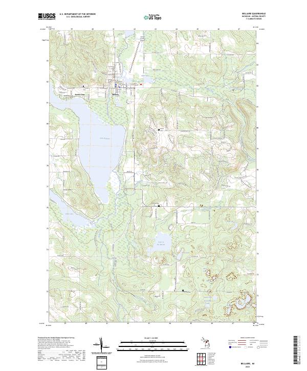 US Topo 7.5-minute map for Bellaire MI