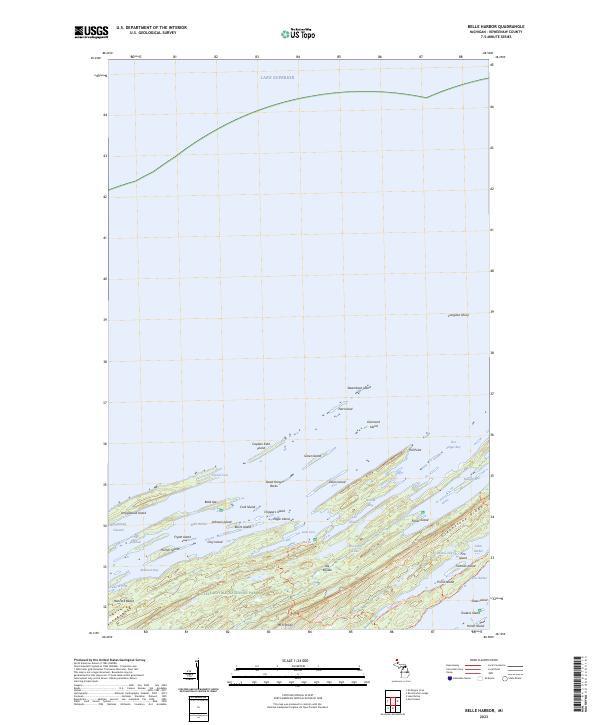 US Topo 7.5-minute map for Belle Harbor MI