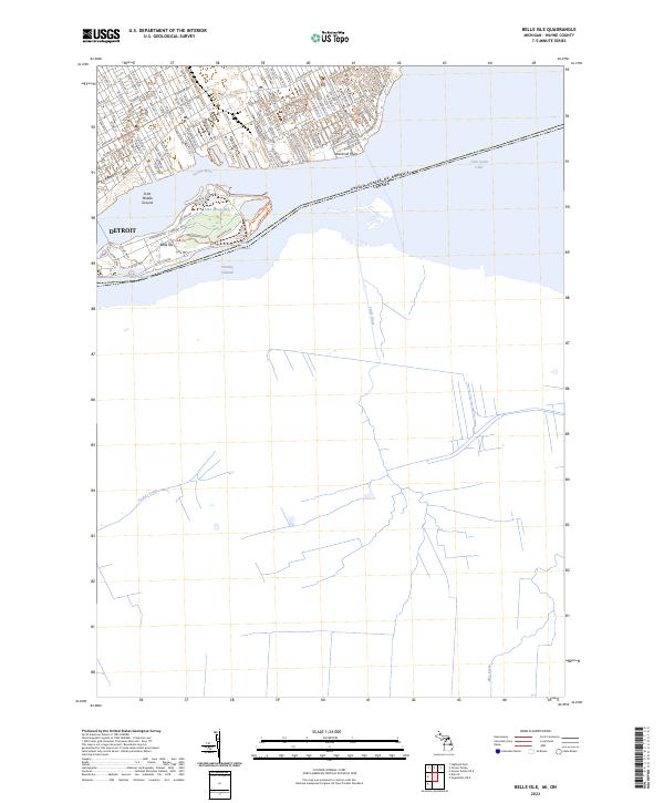 US Topo 7.5-minute map for Belle Isle MION